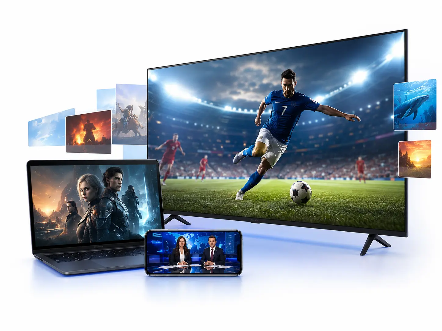 Appareils compatibles IPTV : Smart TV, smartphone, tablette et box